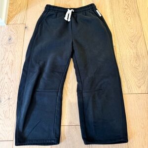 Everlane Black Barrel Leg Sweatpants Size S